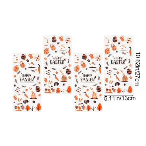 Easter Transparent Candy Bag, Bunny Egg OPP Plastic Pouch for Party Snack Packaging, Style C 2
