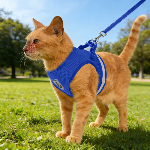 Cat Harness And Leash For Walking Adjustable Vest With Reflective Strap For Puppy 2