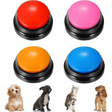 Pulsanti di registrazione vocale a 4 colori per l'addestramento alla comunicazione con gli animali domestici, registrazi