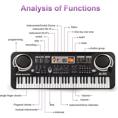 Digital Music Piano Keyboard for Kids 61 Key 1