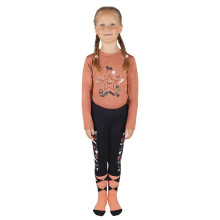 (7-8 Years, Navy/Blush) Little Rider Childrens/Kids Pony Passion Horse Riding Tights