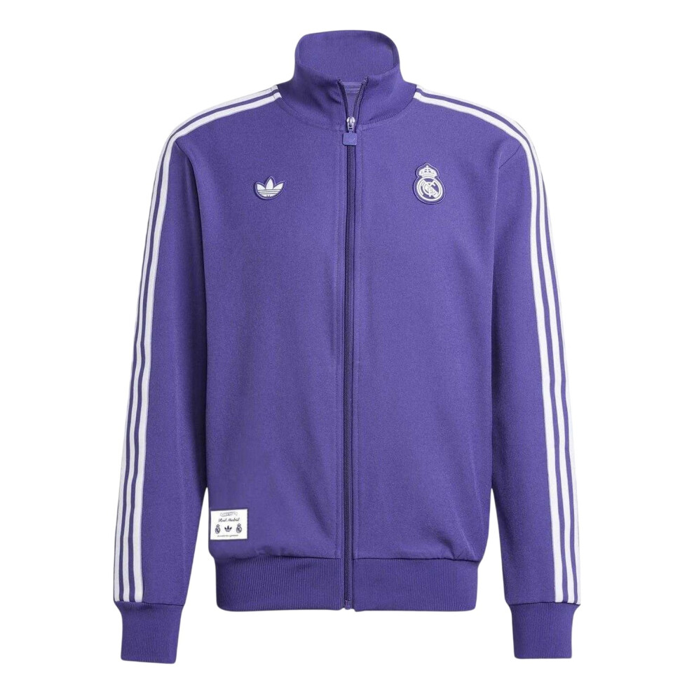 Adidas (M, Purple) Mens Terrace Icons Real Madrid Cf Tracksuit Top