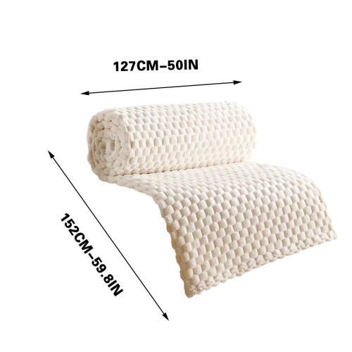 Soft Flannel Blanket Solid Color 127x152 cm 1