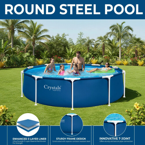 10ft Round Metal Frame Pool