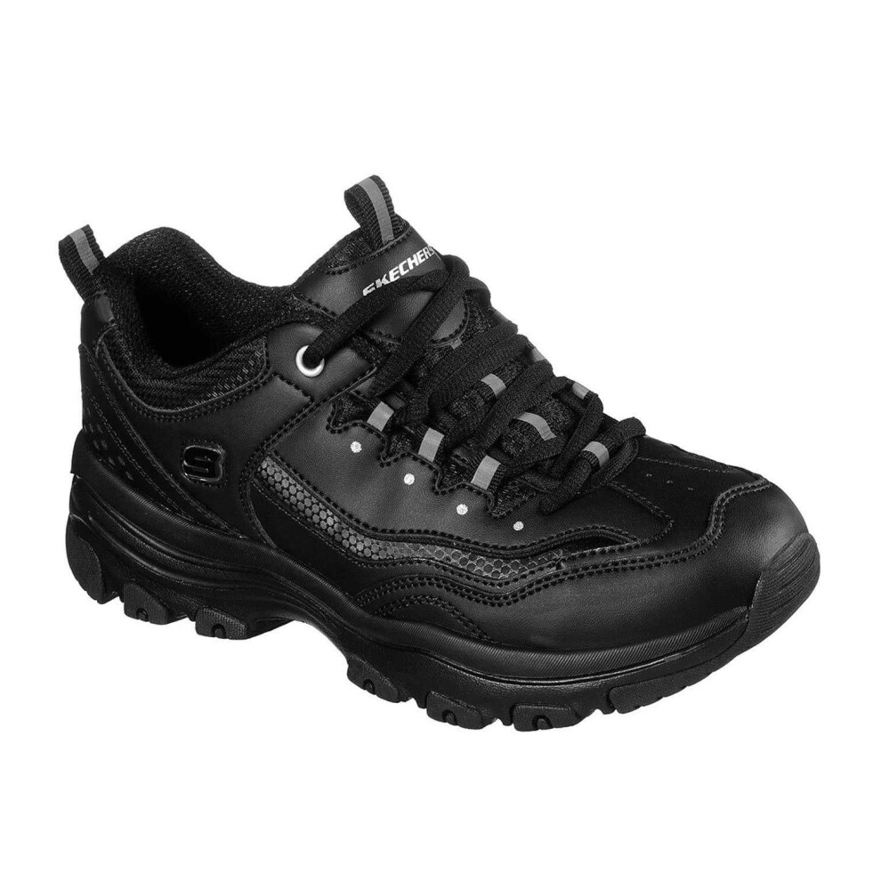 Skechers (5 Uk, Black) Womens/Ladies Dlite Athletic Trainers
