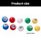 Raffle Balls with Easy-Read Number Window 100 pcs 6