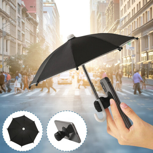Black Universal Phone Stand with Umbrella Suction Cup for 1