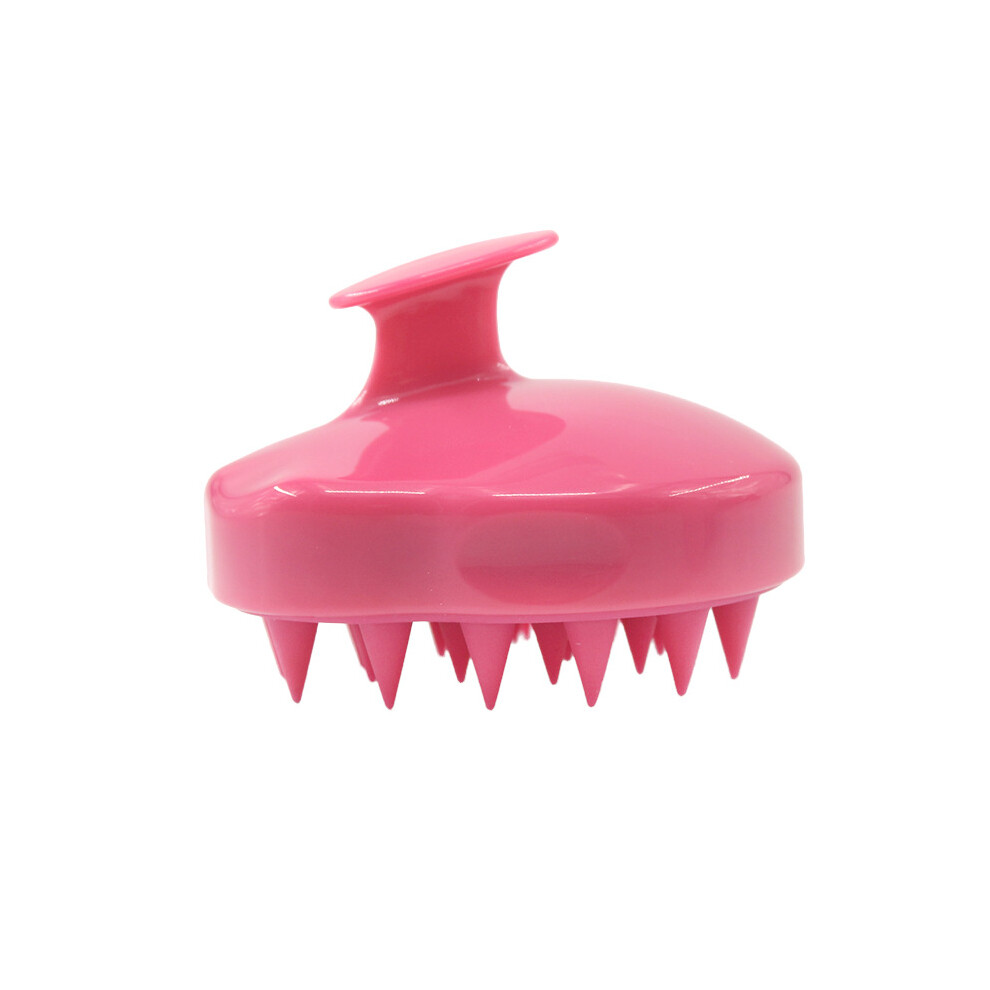 Phui-Pet-Supplies (Rose Red, 1Pc) Silicone Scalp Massage Brush For Hair & Body