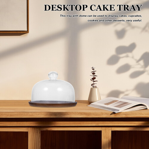 Cake Serving Plate with Dome Cover 1 Piece 1