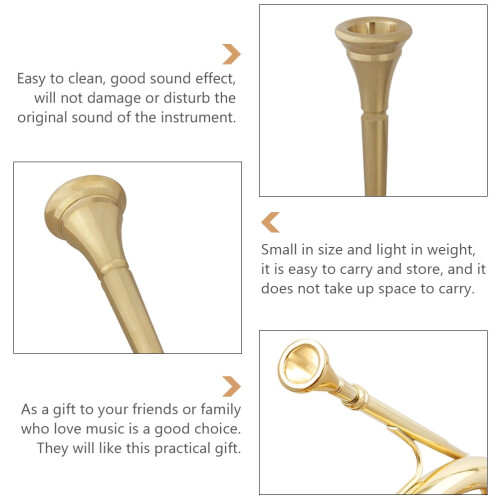 Golden Copper Horn Mouthpiece Replacement for Musicians 1