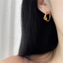(Gold) Chic Gold/Silver Hoop Earrings for Office & City Women