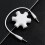 Headphone Splitter 3.5mm Snowflake Shape 5-Way White 3