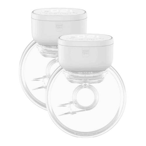 Milk Pump Portable Automatic Breast Pump White 2pcs 1