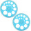 Circular Protractor Ruler with 16 Circle Templates Plastic 2