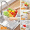 Cesta de plástico transparente para frutas con tapa y doble capa. 4