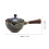Rotatory Teapot Ceramic with Wooden Handle Portable 3