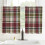 Kitchen Curtains Pink Green Buffalo Plaid 42x54 Inch Light 2