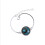 Modern Geometric Loop Bracelet With Stone Holder Metallic-16mm 10