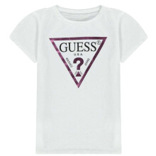 (14 Years, White) Guess Girls Core Logo T-Shirt