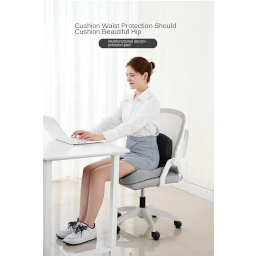 L-Shaped Memory Foam Seat Cushion with Ergonomic Back 2