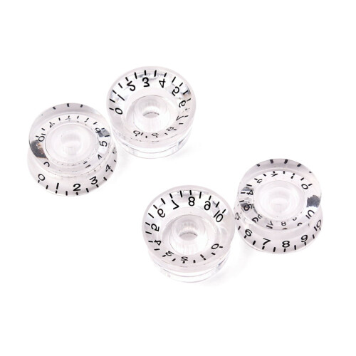 Rotary Knobs Transparent Acrylic Guitar Parts 4 Pcs 1