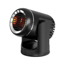 Ventoinha Aquecedora Rotativa para Automóvel 24 V, Soprador de Ar Quente, Desembaciador Rápido de Para-brisas, Preto