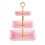3-Tier Fruit and Candy Display Stand Green White Pink 13.38 2
