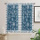 Blue Christmas Kitchen Curtains 2 Panels 42x63 Snowflake 2