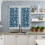 Blue Christmas Kitchen Curtains 2 Panels 42x63 Snowflake 3
