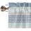 Boho Kitchen Curtain Set Teal Grey Geometric 3 pcs 54x24 in 5