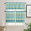 Boho Kitchen Curtain Set Geometric Stripes Teal Blue Green 2