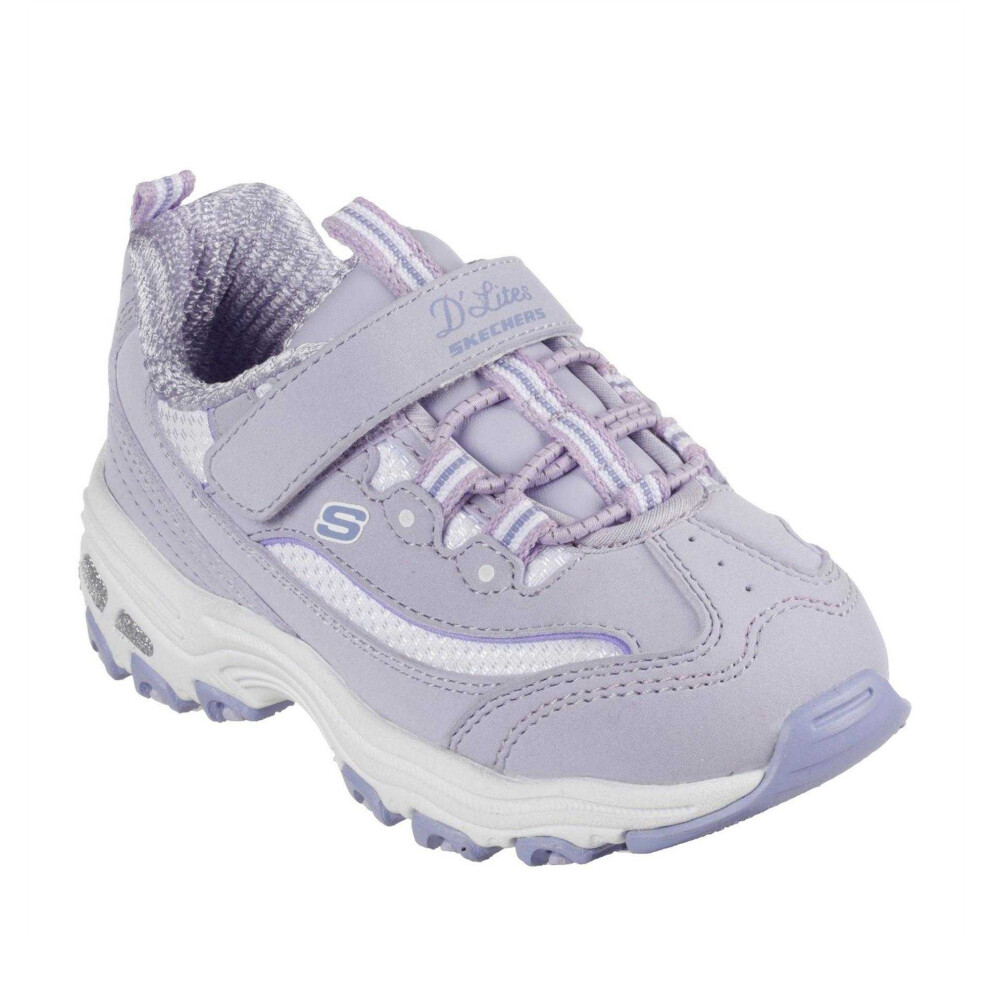 Skechers (7 Uk Child, Lavender) Childrens/Kids Dlites Slip-On Trainers