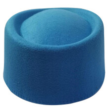 (Lake blue) Elegant Homburg Fedoras Top Hat Fascinator Base Solid Color Hat Flat Hat Headwear Western Trend for Casual Wear Yellow
