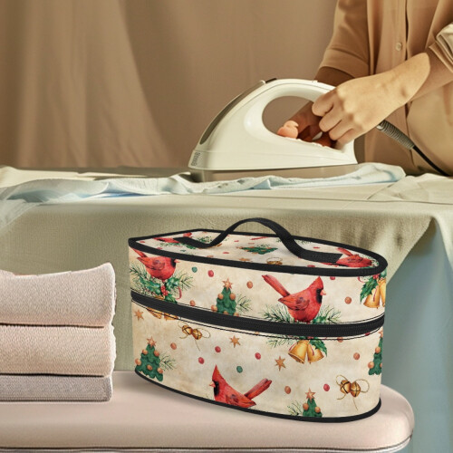 Red Bird Christmas Bell Travel Iron Storage Case 1