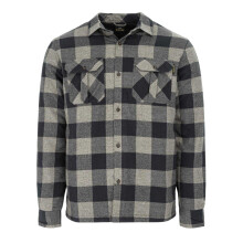 (L, Grey/Black) Dunlop Mens Lumber Buffalo Check Flannel Shirt