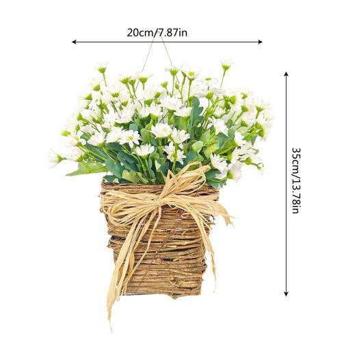 Spring Daisy Flower Basket Decor Simulated Floral Ring 1 2