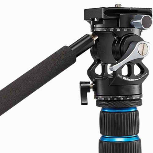 Panoramic Tripod Fluid Head with Quick Release Plate and 2