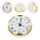 3.1 Inch Round Quartz Clock Insert with Gold Trim Spade 2