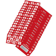 (Red) 30Pcs Handmade Scratch Off Gift Card Christmas Scratch Off Gift Coupon Tickets for Christmas Birthday Wedding Supplies Yellow