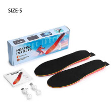 (S) 1Pair Heated Shoe Insoles Electric Heating Foot Warmer Insoles USB Soft Foot Warming Shoe Pad Mat for Men and Women Multicolor