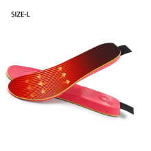 (L) 1Pair Heated Shoe Insoles Electric Heating Foot Warmer Insoles USB Soft Foot Warming Shoe Pad Mat for Men and Women Multicolor