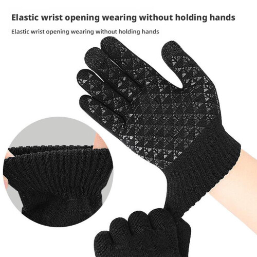 USB Heated Knitted Gloves Full-Finger Touchscreen Winter 2