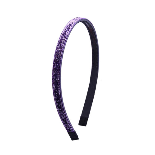 Women's Colorful Thin Glitter Headband with Non-Slip Teeth 1