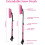 Snow Brush and Ice Scraper 44 inch Extendable Foam Grip Pink 6