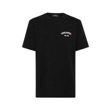 (L, Black) DSquared2 Unisex Adult Rubberised Logo Cotton Regular T-Shirt