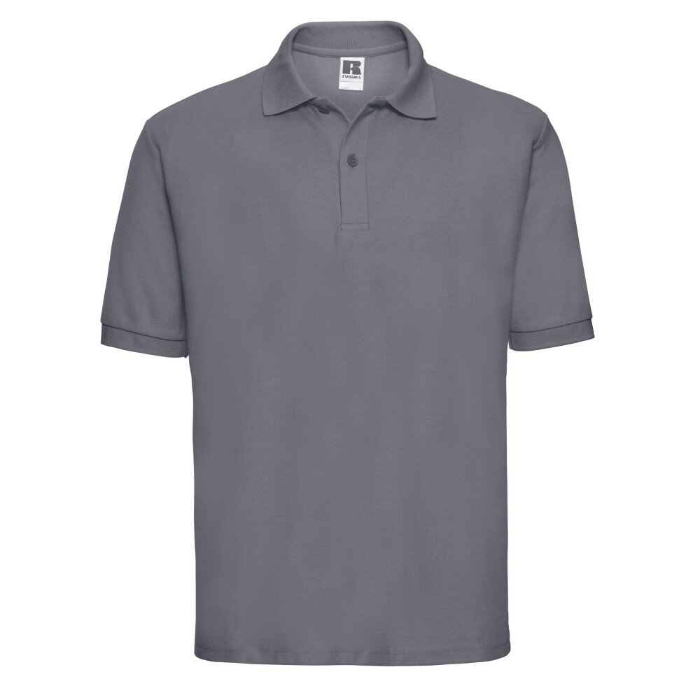 Russell (L, Convoy Grey) Mens Polycotton Pique Polo Shirt