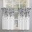 Eucalyptus Black Kitchen Curtains Rod Pocket 2 Panels 52x63 2