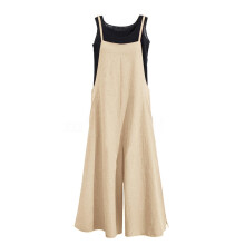 Elegante Damen-Jumpsuits mit weitem Bein,-Hellbraun XXXL