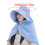 Outdoor Sun Hat Polyester Fisherman Hat Full Face-Light purpl 4