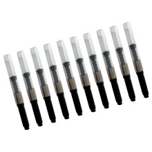 (3.4) 10 Pieces Rotary Fountain Pen Ink Converter Set Spirals Feed Mechanism Compatibility Metal Rings Leak Proof Construction Multicolor